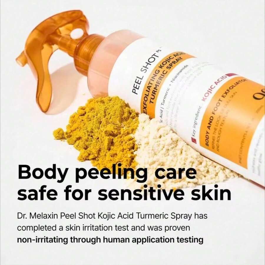 Exfoliating Turmeric Spray Body And Face Peel Spray Soothing Moisturizing Skin 200ml Exfoliating Kojic Acid Turmeric Spray - Hyaluronic Acid - 查看 1