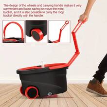 Spin Mop And Bucket With Wringer Set On Wheels, 360 Spinning Mop Stainless Steel Handle For Tile Wood Laminate Floors - A - 查看 3