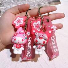 Móc khóa hoạt hình, mặt dây chuyền nhỏ bằng cao su mềm, phụ kiện trang trí túi xách, quà tặng nhỏ - A - Xem 3