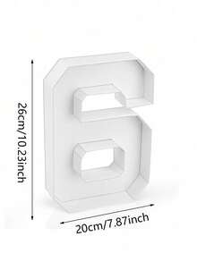 1个白色数字0-9装饰派对餐盘托盘摄影道具 - 可爱的数字，适用于生日、婚礼、蛋糕盒、食品展示架、纸托盘，非常适合生日和周年纪念庆祝活动，以及装饰毕业糖果盒。 - 查看 11
