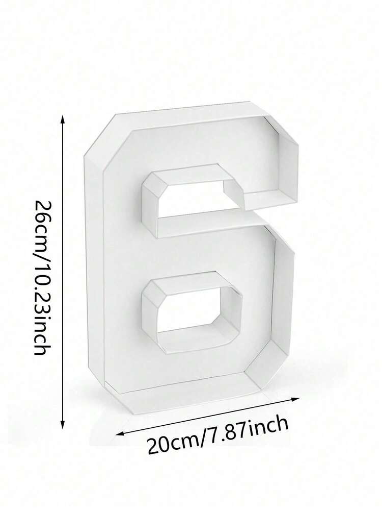 1个白色数字0-9装饰派对餐盘托盘摄影道具 - 可爱的数字，适用于生日、婚礼、蛋糕盒、食品展示架、纸托盘，非常适合生日和周年纪念庆祝活动，以及装饰毕业糖果盒。 - 查看 11