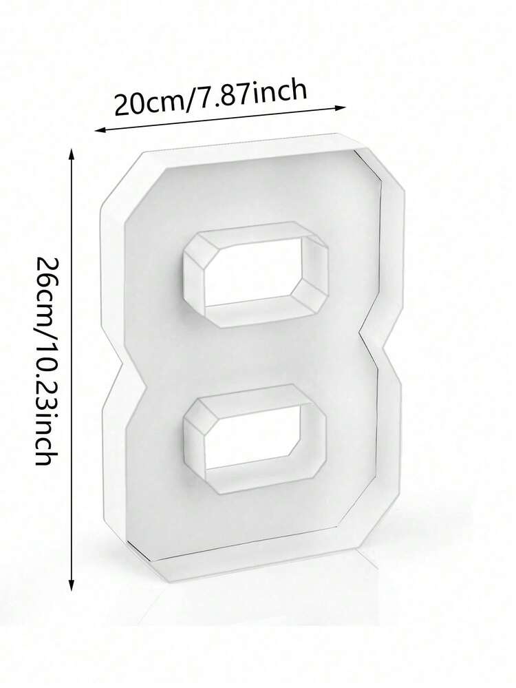 1个白色数字0-9装饰派对餐盘托盘摄影道具 - 可爱的数字，适用于生日、婚礼、蛋糕盒、食品展示架、纸托盘，非常适合生日和周年纪念庆祝活动，以及装饰毕业糖果盒。 - 查看 12