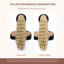 24-Inch Long Wavy Claw Clip Ponytail Wig For Women, Naturally Voluminous High-Tied Long Curly Hair, New Natural Fashionable Ponytail That Appears Fuller, Available In Multiple Colors, High-Temperature Fiber Resistant To Frizz, Suitable For Daily Wear - Multicolor - View 6