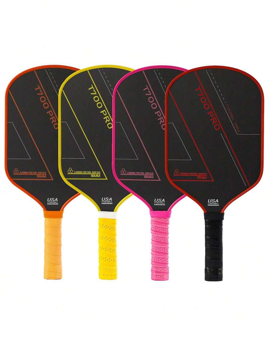 1pc Toray T700 Carbon Fiber 16MM Pickleball Paddle, Textured Matte Rough Surface, Adult Professional Competition Pickleball Racket, Sports - Nhiều màu - Xem 1