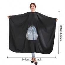 Hairdressing Cape With Transparent Window, Waterproof Hair Salon Cape, Reusable Hair Styling And Dyeing Cape - Multicolor - View 7