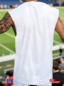 Men's Summer Streetwear Sleeveless T-Shirt Utah Jazz Logo Basketball Team Design White Muscle Tank Top For Men Sporty Casual Wear Athletic Workout Shirt With Bold Graphic Print Made In Usa Fast D - 白色 - 查看 2