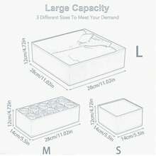 Minimalist Foldable Fabric Storage Box, Wardrobe Drawer Organizer Basket, Bra & Underwear Storage Bin, Suitable For Autumn Decor, Holiday Decor, Room Decor, Home Decor, Bedroom Decor - White - View 8