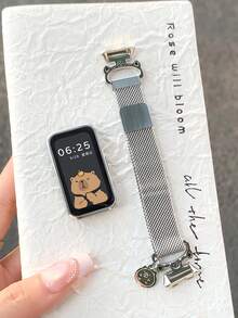 Dây đeo thay thế cho đồng hồ Band 10/9/8, dây đeo lưới kim loại Milan mới, tương thích với phiên bản NFC của đồng hồ thông minh, thép không gỉ, thoải mái và thoáng khí, thiết kế đa năng unisex. - Bạc - Xem 11