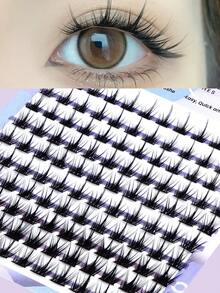 MAANGE 120pcs Cartoon Anime False Eyelashes, Anime Cosplay Personal False Eyelashes, Japanese Eye Makeup Tools, Cluster False Eyelashes, Suitable For Daily, Travel, Party, Cosplay - CC - View 7