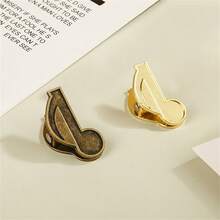 Clips de metal con clave de sol y nota musical vintage, 4 estilos de clips de papel dorados y bronce retro, artículos de papelería estéticos para amantes de la música, decoración de oficina y escuela, regalo - Dos carpetas para cuadernos con forma de clave de sol (Qinggu) - Ver 13