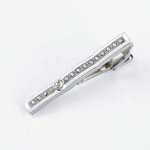 Fashion Business Light Luxury Tie Clip, Men's High-End Formal Tie Clip, Valentine's Day Gift - Silver - View 3