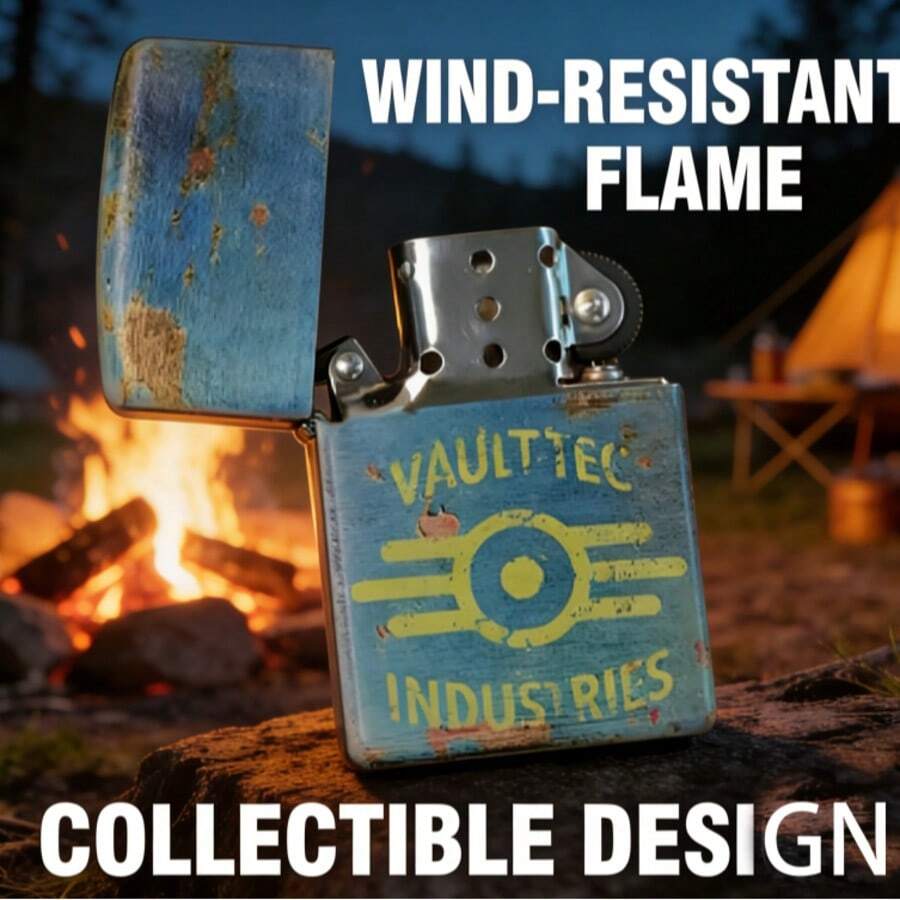 Fallout 4 & 76 Inspired Metal Lighter - Windproof, Flameless, Wheel ...