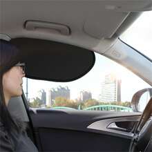 2pcs Car Summer Driver's Seat Sun Shade, Heat Insulation And Cooling, Car Driver's Seat Sun Visor, Static Cling Sun Shade, Invisible Sun Shade, Does Not Block Main And Passenger's View, Car Side Window Sun Shade - Black - View 5