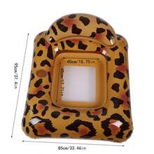 1 Ghế nằm bơm hơi, thiết kế lưng lưới với họa tiết da báo, thích hợp cho hồ bơi, bãi biển, tiệc mùa hè, phao bơm hơi, ghế nghỉ bơm hơi, thiết bị nổi bơm hơi. Bơm hơi cần được mua riêng. - Họa tiết da báo - Xem 11