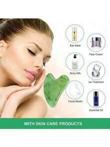 1pc Natural Amethyst Gua Sha Facial Tool, Jade Gua Sha Board, Manual Massage Stick For Jawline Shaping And Depuffing, Gua Sha Massage Tool, Skincare Tool - Multicolor - View 8