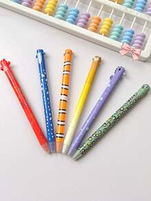 Bộ 6 bút xoay hình động vật ngẫu nhiên, thiết kế động vật biển, viết trơn tru với tẩy tích hợp, phù hợp cho học sinh, gia đình và văn phòng, lựa chọn quà tặng tốt nhất. - Nhiều màu - Xem 5