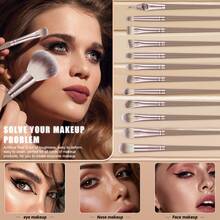 19PCS Makeup Tools Set Including:18PCS Makeup Brush Set+1pc Storage Bucket - Multicolor - View 6