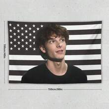 1PC Actor Mason Thames American Flag Wall Ornament, Patriotic Decorative Tapestry, Suitable For College Dormitories, Bedrooms, Living Rooms, Perfect Gifts For Drama Fans - 多彩的 - 查看 10