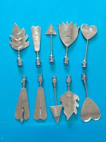 10件套DIY翻糖裱花嘴，果冻装饰工具，烘焙糕点蛋糕装饰用品 - 彩色 - 查看 1