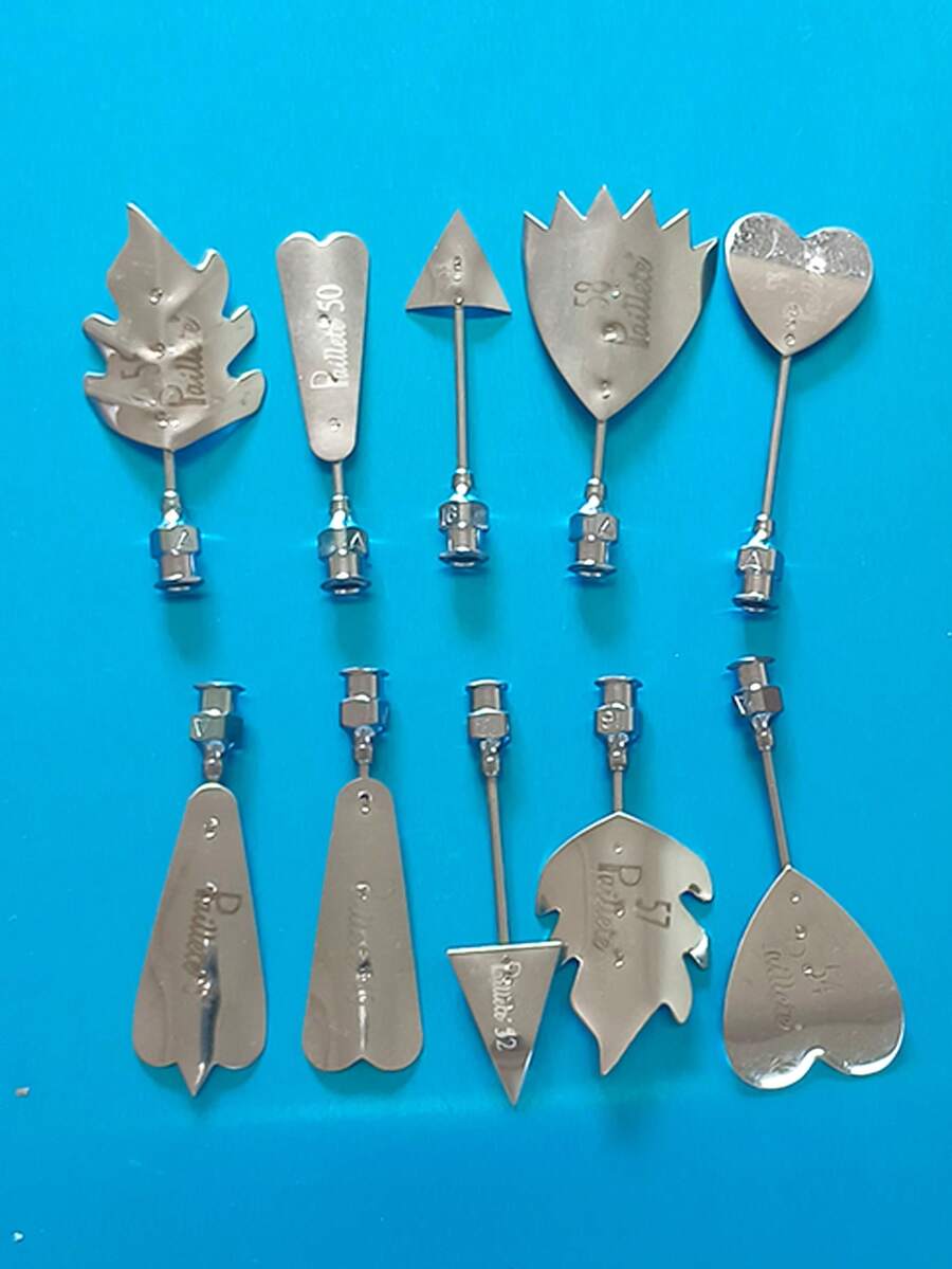 10件套DIY翻糖裱花嘴，果冻装饰工具，烘焙糕点蛋糕装饰用品 - 彩色 - 查看 1