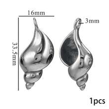 1 Mặt dây chuyền hình vỏ sò bằng thép không gỉ 304, mạ vàng 18K, hình vỏ ốc xà cừ/vỏ sò biển, thích hợp để tự làm vòng cổ, vòng tay và trang sức, không gây dị ứng và chống gỉ. - ốc xà cừ - Xem 14