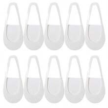 chuanwa(2) 1/5/10双装女士夏季隐形透气防滑高跟鞋袜冰丝薄款半掌吊带船袜 - 彩色 - 查看 9