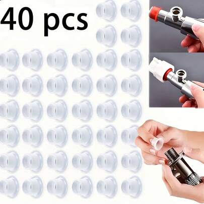 40 piezas de juntas de silicona de alta calidad para grifos - Previenen eficazmente el goteo y las fugas con la junta y la cinta, con características impermeables y duraderas, adecuadas para productos de juntas de grifos duraderos en escenarios de baño.