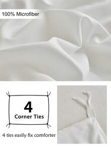 2/3pcs White Rabbit Pattern Tufted Embroidery Polyester Duvet Cover Set, Minimalist Cute Solid Color Bedding Set For All Seasons, Bedroom/Guest Room, Soft & Breathable, Machine Washable, Zipper Closure, Queen, King (1 Duvet Cover + 1/2 Pillow Sham, No Filler) - White - View 6