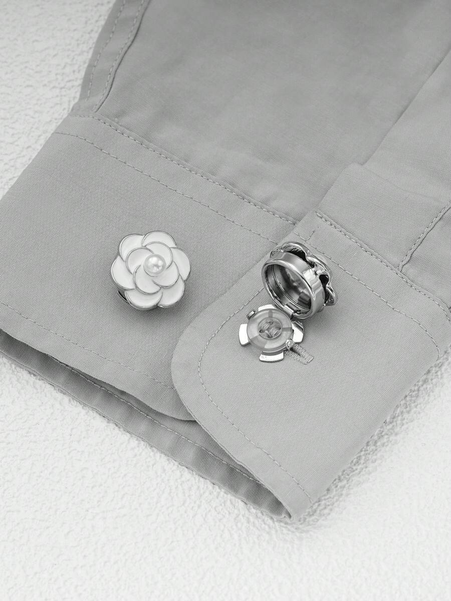 1/2/5 Stück 18mm Vintage Camellia Blumen Metall Strass Knöpfe, abnehmbare Knopfabdeckungen, Kristall Dekor Knöpfe mit Zange für Kleider, Anzüge, Hemden, Bleifarbe