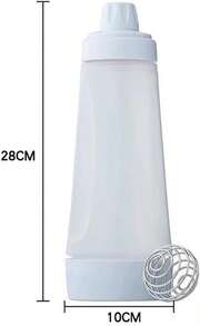 Large Pancake Batter Dispenser 1000ml With Measurement Marks, Commercial-Grade Squeeze Bottle, Leak-Proof &Amp; Shake-Proof Design, Easy-Clean Nozzle, Kid-Friendly Baking Tool For Muffins, Cakes &Amp; Waffles - 黑色 - 查看 2