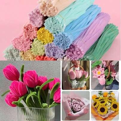 100 chiếc que vệ sinh ống màu trắng, que vệ sinh ống, dụng cụ làm sạch ống, que xoắn rễ cây dùng cho các dự án DIY, đồ thủ công cho người mới bắt đầu, trang trí Giáng sinh.