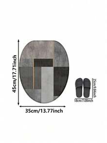 Bộ 1/3 thảm phòng tắm bằng vải flannel họa tiết hình học kiểu Ma-rốc cổ điển, mềm mại, thấm hút tốt và chống trơn trượt, bao gồm cả tấm phủ nắp bồn cầu, thảm chữ U cho bồn cầu và thảm trải sàn phòng tắm - Chất liệu: Flannel + Polyester, có thể giặt, thích hợp cho phòng tắm, khu vực tắm vòi sen, bàn trang điểm, phòng khách, lối vào, trang trí nhà cửa, đa năng, bền bỉ suốt bốn mùa. - A - Xem 9