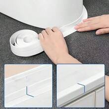 1 Roll White Floor Sealing Tape/Sealing Strip/Waterproof Sealant Tape, Bathroom Toilet Crack Sealing Strip, PVC Waterproof Sealing Strip, Decorative Self-Adhesive Caulking Tape, Caulking Sealant Tape, Self-Adhesive Sink Stove Crack Strip, Kitchen Bathroom Bathtub Corner Sealant Tape, Floor Wall Edge Protector Decorative Household Bathroom Autumn Decor Back To School Supplies - Multicolor - View 5