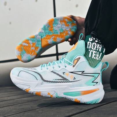 Spring New Running Sports Casual Basketball Shoes, Versatile Fashion Sports Shoes, Suitable For Sports Events And Basketball