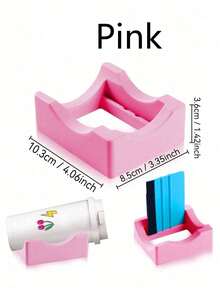 OBOVAY 1pc Silicone Cup Holder With Built-In Slots, Suitable For UV DTF/Film/Heat Transfer Sticker, DIY Crafts Cup/Bottle Stand With Felt Edge Scraper - Multicolor - View 9