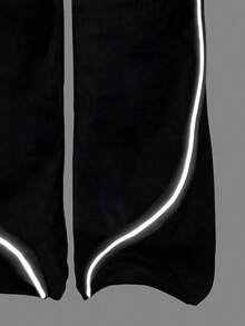 Tween Girl 5-Pointed Star Print Raglan Short Sleeve T-Shirt And Pants Casual Outfit - Black - View 6