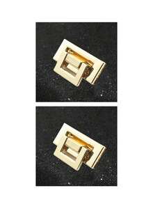 DIY Handbag Square Buckle, Metal Lock Clasp, Handbag Accessories, Suitable For Handbags, Shoulder Bags, Wallets, Luggage Hardware Accessories, Insertion Lock, Gold And Silver Metal Buckle Rings, Handbag Buckle, Shoulder Buckle, Button, DIY Wallet Box Handbag Accessories, Luggage Metal Lock Clasp - Multicolor - View 16