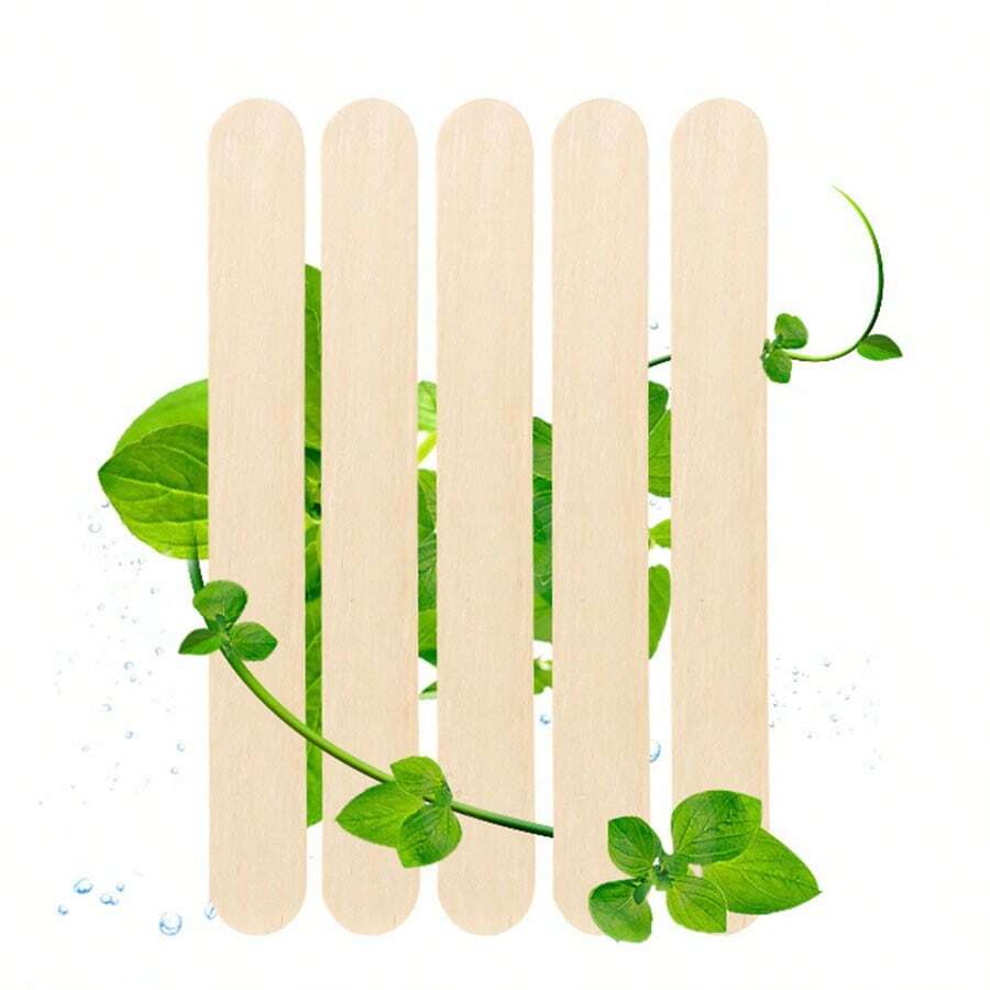 50/100 que kem gỗ bạch dương dùng một lần, thích hợp để làm kem tại nhà vào mùa hè, cũng có thể dùng làm vật liệu làm mô hình bằng gỗ. - Nhiều màu - Xem 1
