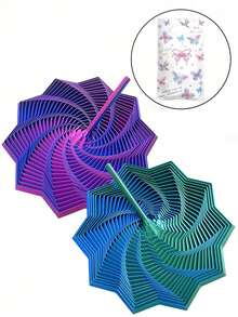 1/2个3D打印螺旋塔，附赠礼品袋，闪亮胡萝卜塔，多边形3D旋转塔，放松桌面摆件，减压道具，办公室装饰，生日礼物，解压玩具，抗压玩具，派对礼品，放松玩具 - 彩色 - 查看 14