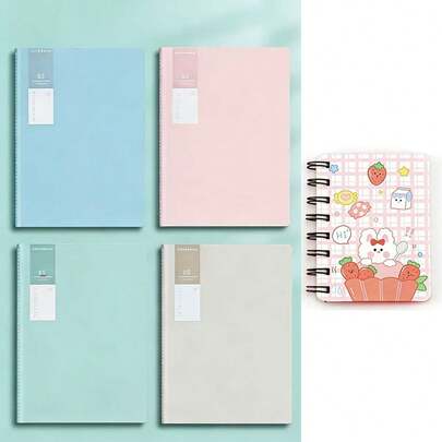 A5 Lined Notebook, Minimalist Stitched Notepad