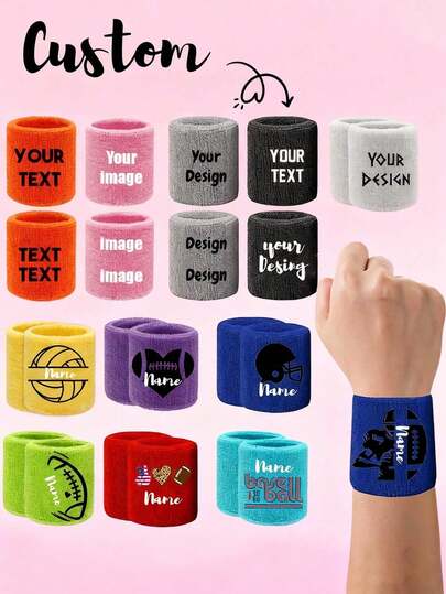 Banda deportiva personalizada unisex, adecuada para cualquier deporte, banda deportiva de tenis personalizada, banda deportiva y muñequera para deportes al aire libre, equipo de protección deportiva unisex para gimnasio y fútbol - adecuada para yoga, fitness, tenis, baloncesto, saltar la cuerda, correr, senderismo, ciclismo y otras actividades de fitness. Banda deportiva para hombres para exteriores, muñequera deportiva absorbente del sudor, impresión colorida para tenis, baloncesto, correr, yoga, fitness y ejercicio