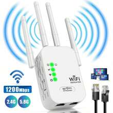 1pieza/2 piezas/4 piezas 1200mbps Repetidor Amplificador de Señal WiFi, Enrutador Extensor Repetidor WiFi Inalámbrico para Cobertura de Red de Larga Distancia - Tipo de Enchufe A USA (110-127V) - Ver 3