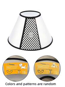 Collar para mascotas gato/perro, collar isabelino, para perro grande, mediano y pequeño, collar anti-mordeduras, protector de cuello, collar de aseo para mascotas, collar de recuperación - Negro - Ver 16