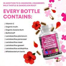 [Free Shipping]Clean Nutraceuticals Vaginal Probiotics For Women With Cranberry, D-Mannose, Prebiotics, PH Balance Support, Feminine Health, Urinary Tract Cleanse – Capsule Alternative To Gummies – 60 Count - 預設 - 查看 6