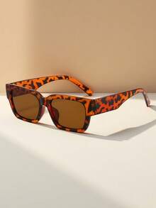 1 chiếc kính mắt mèo kiểu retro Châu Âu và Mỹ thời trang Y2K, gọng nhẹ, họa tiết da báo, chất liệu PC (polycarbonate) phong cách Bohemian, phù hợp cho mọi mùa. - Nhiều màu - Xem 3