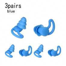 3 Pairs 3-Layer Silicone Sleep Earplugs, Soundproof Noise Reduction, Hearing Protection, Soft Reusable, Suitable For Sleeping, Swimming, Beach, Pool Fl - Multicolor - View 14