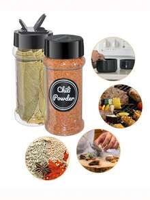 1 lọ đựng gia vị nắp hình bướm, chai đựng bột tiêu bằng nhựa, hộp đựng gia vị rắc bột màu vàng ánh kim dùng cho tiệc nướng BBQ. - Nhiều màu - Xem 6
