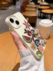 One TPU Softphone Case With Evil Eye Pattern Design, Featuring Watermelon, Fish, And Sun Patterns, Compatible Phone 17/17 Pro Max/Air/17 Pro/16e/16 Pro Max/16/15/12 Pro Max/13/13/13 Pro Max/14/15/17/16 Pro/11 Pro Max/12, Personalized Fashion Protective Cover - Multicolor - View 2