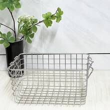 Stainless Steel Coffee Storage Basket, Multifunctional Handheld Metal Storage Basket For Coffee, Office Desk, Kitchen, Bar, Bathroom Organization, Home Decor, Can Hold Cosmetics, Perfume, Face Masks, No Assembly Required - Silver - View 3