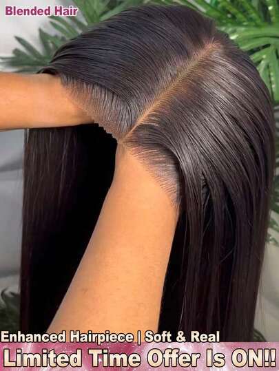 Brazilian Virgin 5*5 13*4 200% Density Straight HD Transparent Lace Front Wigs Natural Black Color - Wear And Go Pre-Plucked Pre-Cut No Glue Needed No Skills Lace Frontal Wigs Glueless - Natural Hairline Pre Bleached Pre Pulling Pre Ironing Straight Lace Closure Wigs Frontal Glueless - Natural Look For Women Suitable For All People Frontal Human Hair Wigs Glueless Weaves Wigs For Women Daily Use Blended Hair